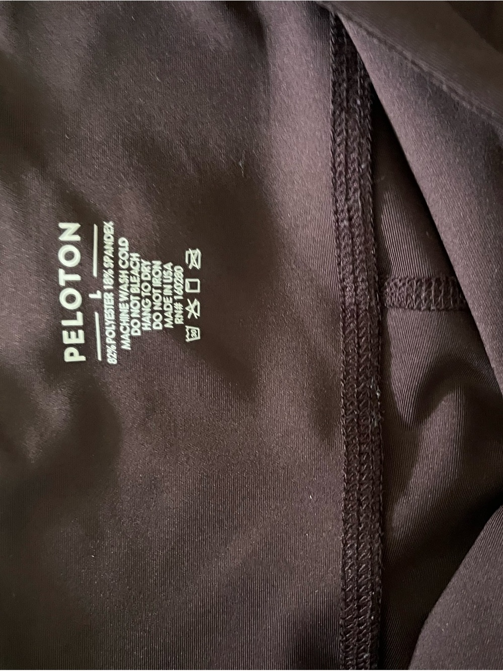 Peloton Women's High-Waist Bike Shorts - Burgundy with Pink Logo - Picture 2 of 4